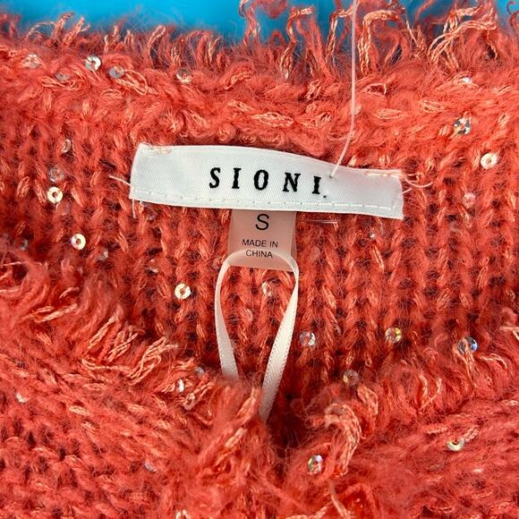 NWOT Sioni Wool Blend Knit Cardigan  Sequins S Jacket MSRP $129 Old Money - Picture 8 of 12